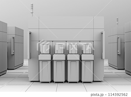半導体製造工場のエッチング洗浄装置のクレイレンダリングイメージ 半導体製造工場のエッチング洗浄装置のクレイレンダリングイメージ 114392562