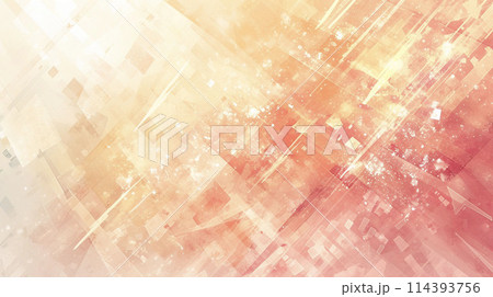 赤とオレンジの水彩画のテクスチャ背景　AI画像 114393756