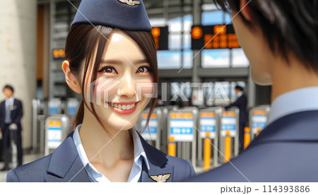日本アジア航空 客室乗務員 帽子 しぶかっ