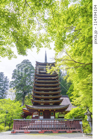 新緑の季節 談山神社 十三重塔(神廟) 新緑の季節 談山神社 十三重塔(神廟) 114394104