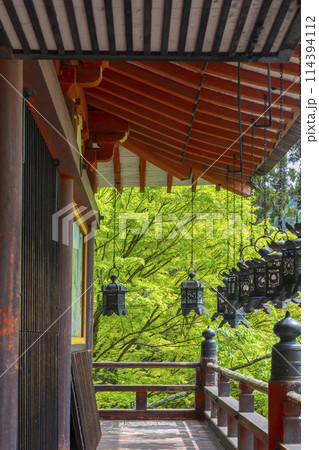 新緑の季節 談山神社 吊り灯籠 新緑の季節 談山神社 吊り灯籠 114394112