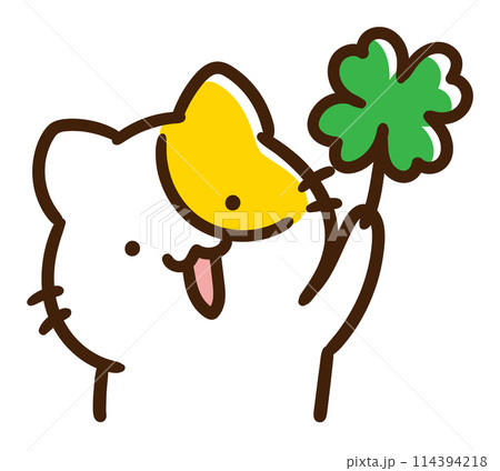 四つ葉のクローバー☆仲良しねこちゃん☆5センチパッチンピン 【公式通販】