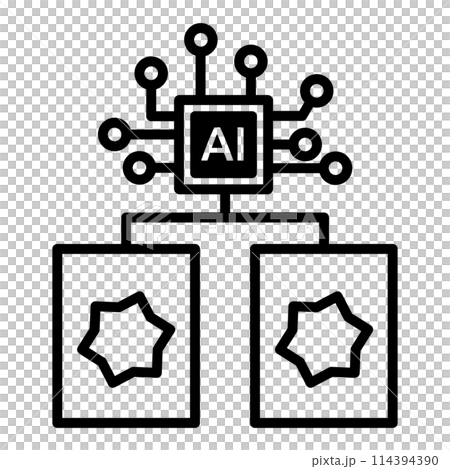Icon showing the likelihood that the AI will create the same thing 114394390