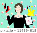 女性デザイナー(小薔薇の背景)ファッショングッズや化粧品など様々なデザインを手がけるクリエーター 女性デザイナー(小薔薇の背景)ファッショングッズや化粧品など様々なデザインを手がけるクリエーター 114394618