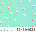 薔薇柄パターン(緑背景) 薔薇柄パターン(緑背景) 114394622