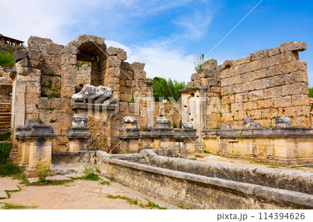 Ruins of Nymphaeum in Perge, Turkey Ruins of Nymphaeum in Perge, Turkey 114394626