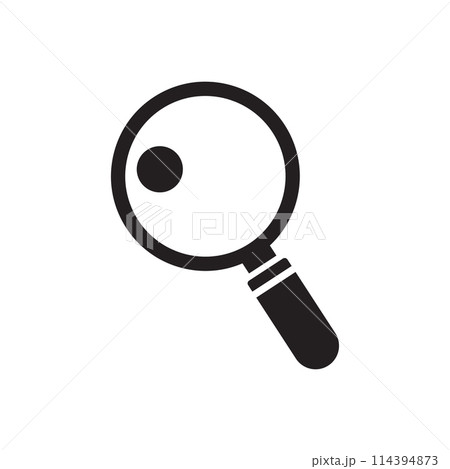 Magnifying glass icon design template isolated illustration 114394873