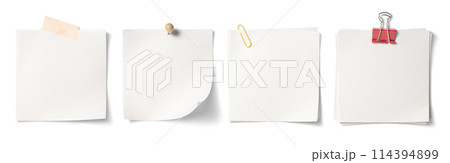 正方形の白いメモ用紙のテクスチャー 正方形の白いメモ用紙のテクスチャー 114394899