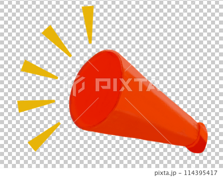 Megaphone (red) with focus lines Megaphone (red) with focus lines 114395417
