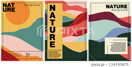 Nature Inspired Vector Poster Set 114395675