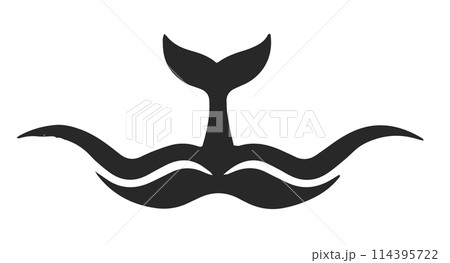 Minimalistic Whale Tail Vector Design 114395722