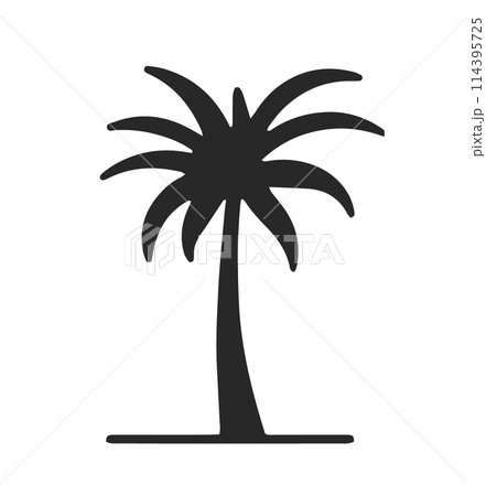 Tropical Palm Trees Silhouette Set Tropical Palm Trees Silhouette Set 114395725