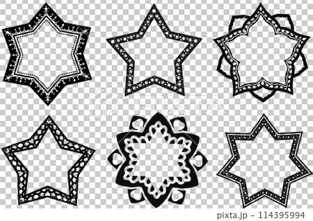 Christmas cute star frame set 114395994