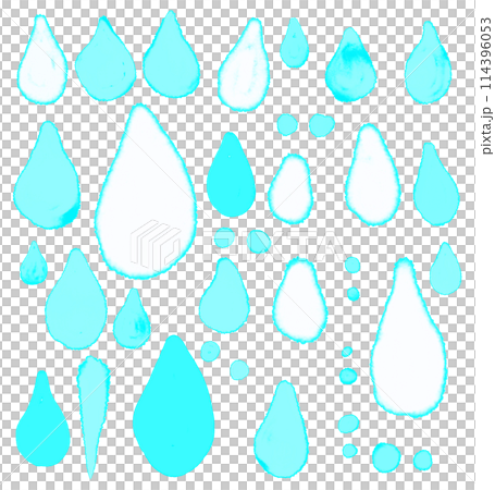 用水彩筆繪製的水滴插圖 114396053