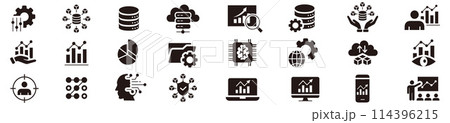 データ アナリティクス アイコン 114396215