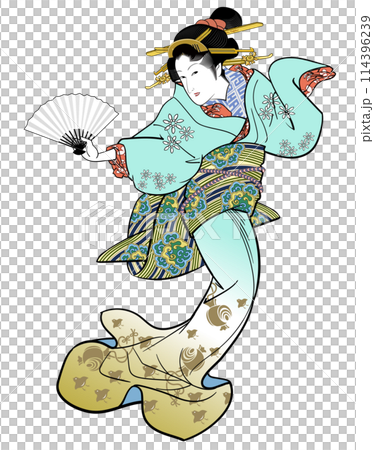 Dancing Ukiyo-e Beauty 114396239