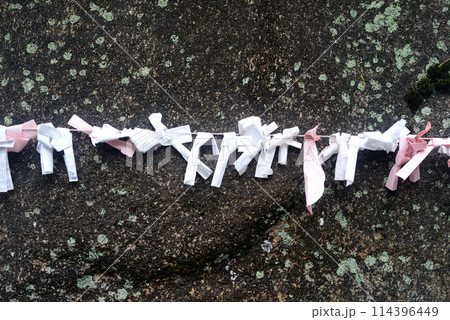 尾道千光寺のおみくじ結び-2 尾道千光寺のおみくじ結び-2 114396449