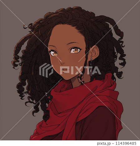 ドレッドヘアの女の子 114396485