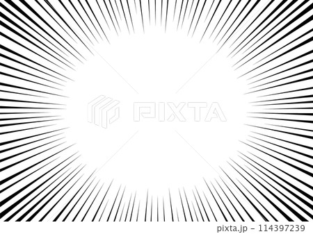 集中線,漫画,効果線の背景素材 114397239