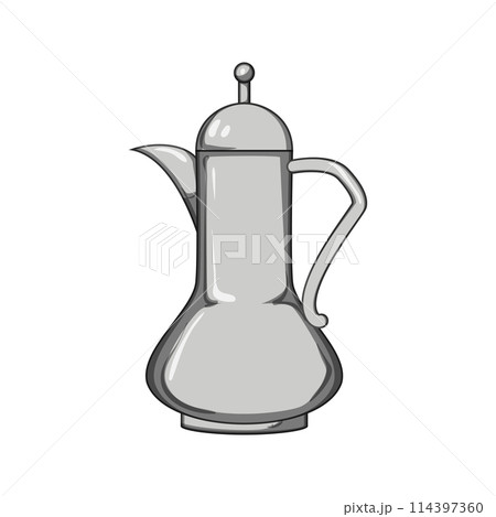 food arabic tea pot cartoon vector illustration 114397360
