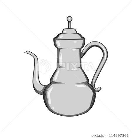 saudi arabic tea pot cartoon vector illustration 114397361