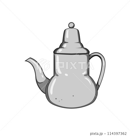 turkish arabic tea pot cartoon vector illustration 114397362