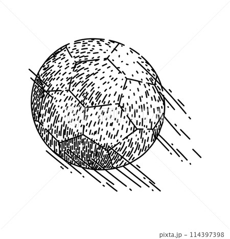 equipment soccer ball sketch hand drawn vector equipment soccer ball sketch hand drawn vector 114397398