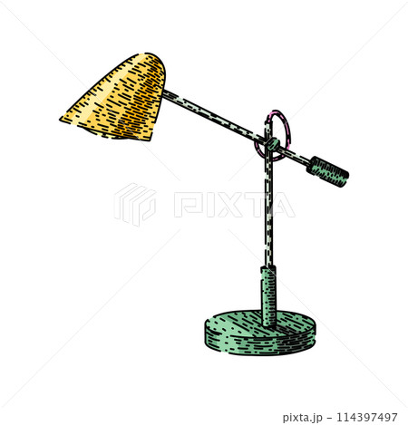 office desk lamp sketch hand drawn vector office desk lamp sketch hand drawn vector 114397497