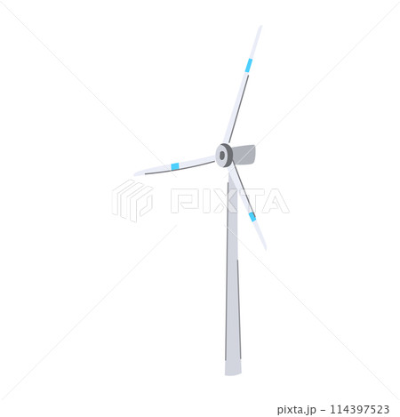 farm wind turbine cartoon vector illustration farm wind turbine cartoon vector illustration 114397523