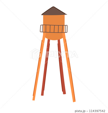 storage water tower cartoon vector illustration storage water tower cartoon vector illustration 114397542