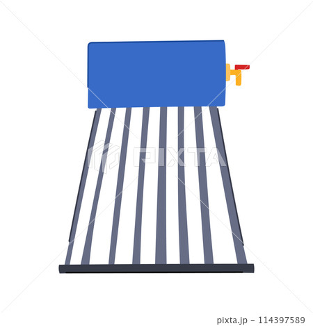 tank solar water heater cartoon vector illustration 114397589