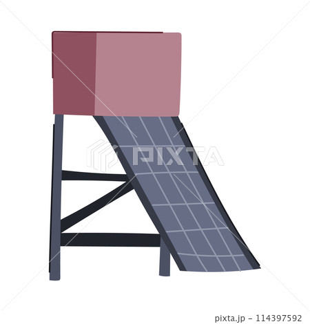 sun solar water heater cartoon vector illustration 114397592