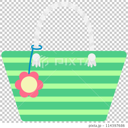 Kids hand drawn cute summer elements set beach bag 114397686