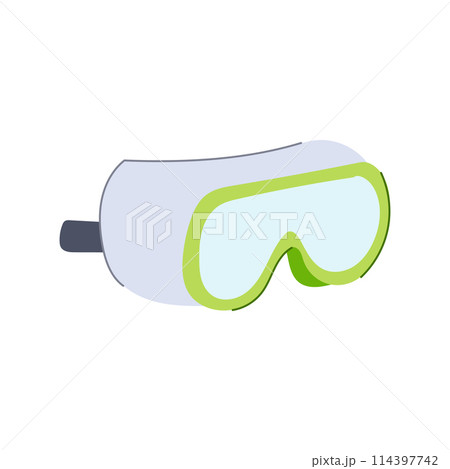 glass safety goggles cartoon vector illustration 114397742