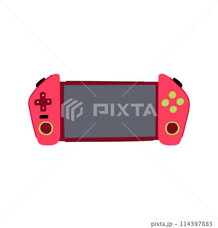 computer portable gaming device cartoon vector illustration computer portable gaming device cartoon vector illustration 114397883