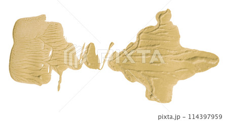 Light brown brush isolated on white background. Watercolor Light brown brush isolated on white background. Watercolor 114397959