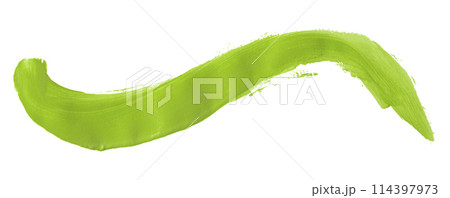 Green paintbrush isolated on white background. Deep lake color. 114397973