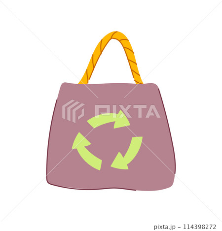 mockup eco friendly shopping bag cartoon vector illustration 114398272