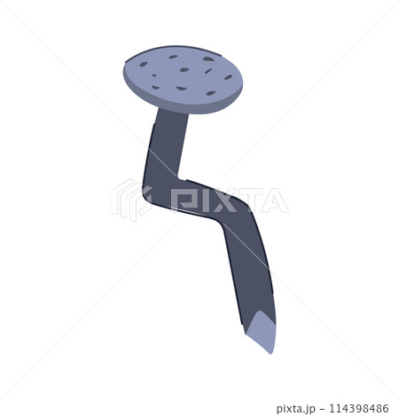 head bent nail cartoon vector illustration head bent nail cartoon vector illustration 114398486