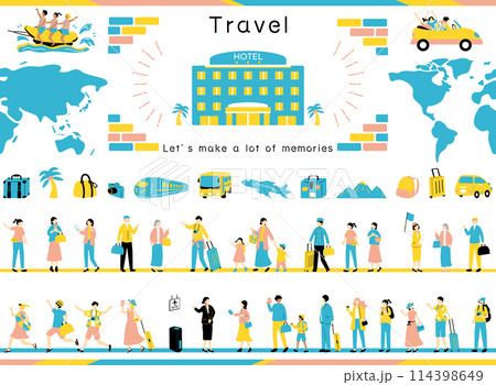 旅行を楽しむ人達 114398649