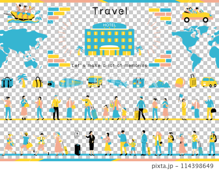 旅行を楽しむ人達 114398649