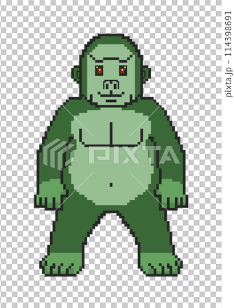 Gorilla_Pixel Art (Green) Gorilla_Pixel Art (Green) 114398691