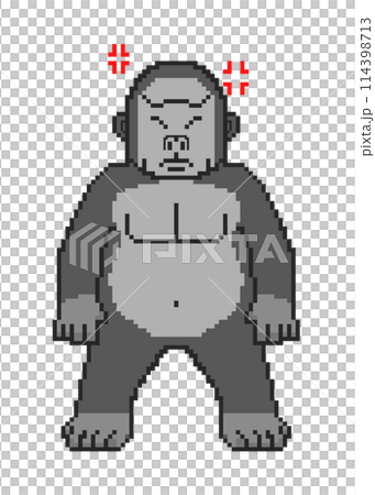 Gorilla_Pixel Art (Angry) Gorilla_Pixel Art (Angry) 114398713