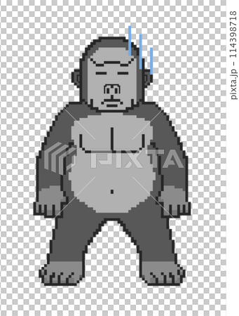 Gorilla_Pixel Art (Dark) Gorilla_Pixel Art (Dark) 114398718