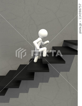 階段を登る人_7 階段を登る人_7 114398757