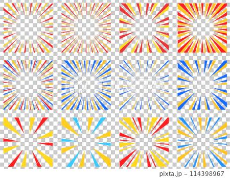 Set of colorful concentrated line illustration materials Set of colorful concentrated line illustration materials 114398967