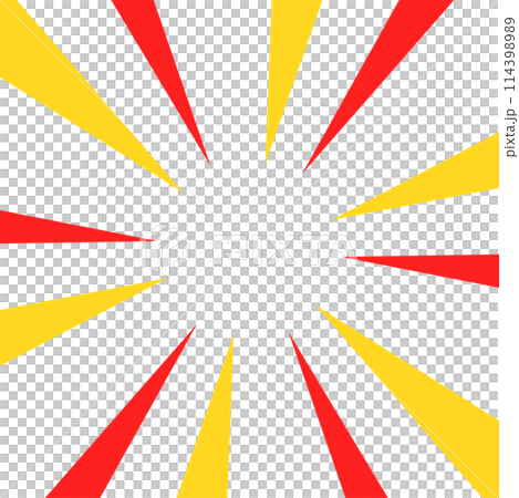 カラフルな集中線のイラスト素材 114398989