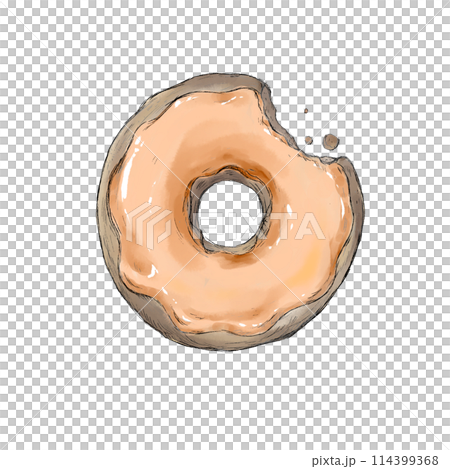 美味しそうな手描きドーナツ 美味しそうな手描きドーナツ 114399368