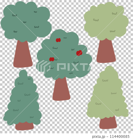 set of green trees 114400085