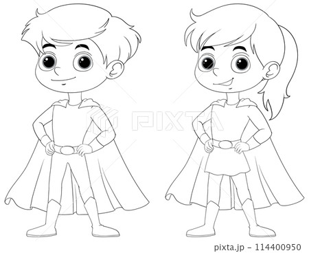Superhero Kids Ready for Adventure 114400950